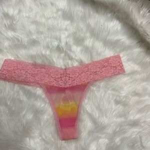 Vintage PINK Lace Thong